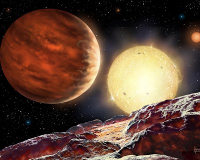 An artist's concept of Wagg's planet. Image: Keele University. 
